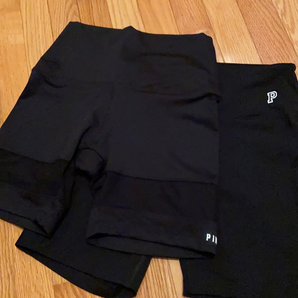 PINK black bike shorts nwot
